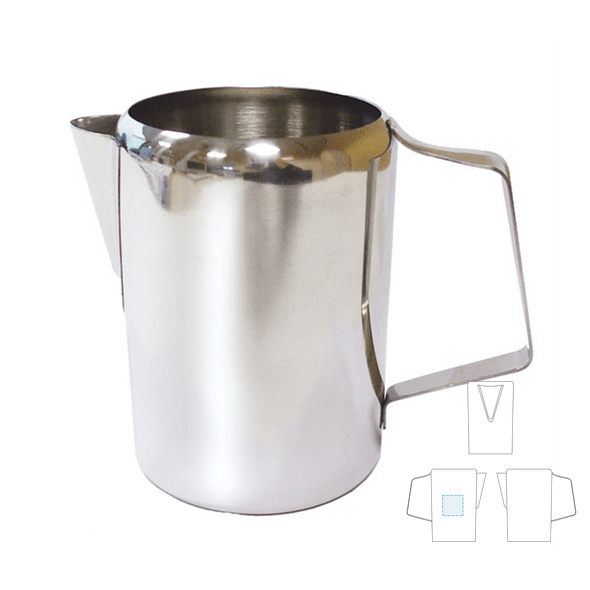 Jarra de leche de acero inoxidable sin tapa